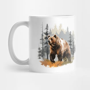 Watercolor Grizzly Bear Mug